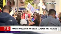 Manifestantes intentaron llegar a casa de Dina Boluarte