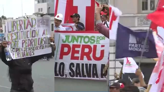 Manifestantes ocupan la Plaza Dos de Mayo e interrumpen el tránsito