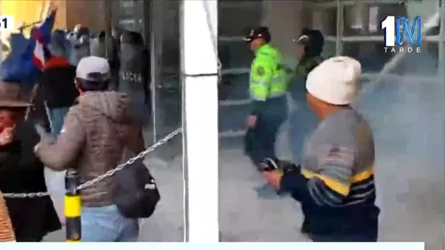 Manifestantes tomaron instalaciones de Antamina y se enfrentaron a la policía