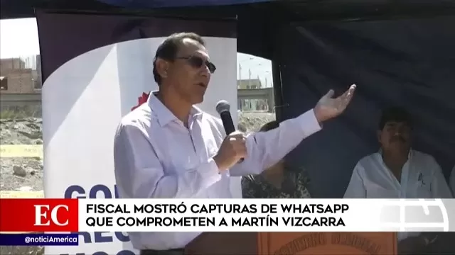 Fiscal mostró capturas de Whatsapp que comprometen a Martín Vizcarra