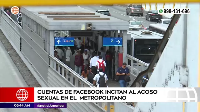 Metropolitano: Cuentas de Facebook incitan al acoso sexual en medios de transporte
