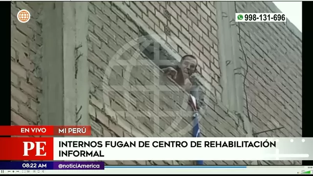 Mi Perú: Internos fugaron de centro de rehabilitación informal