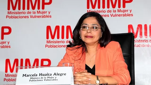 Ministra de la Mujer, Marcela Huaita. Foto: Andina