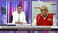 Ministro González: El presidente anunciará vuelo que traerá las vacunas una vez se confirme
