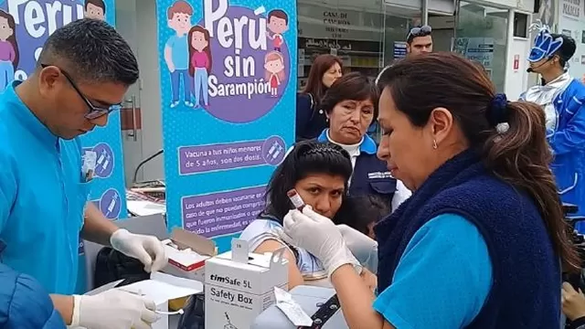 Vacunación contra el sarampión. Foto: Referencial/Agencia Andina