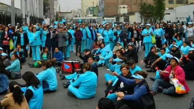 Huelga de enfermeras. Foto: Andina