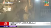 Miraflores: Falso delivery arrebató celular a mujer