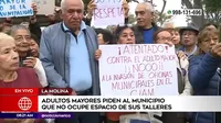 La Molina: Adultos mayores piden a municipio que no ocupe espacio de sus talleres