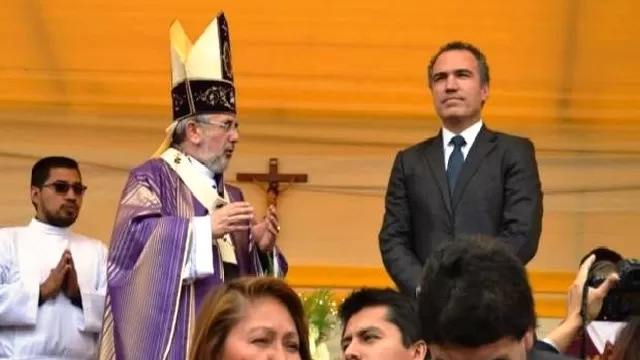 Arzobispo de Arequipa, Javier del Río, y el ministro de Cultura, Salvador del Solar. Foto: La República