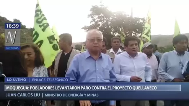 Moquegua: Pobladores levantaron paralización contra proyecto Quellaveco