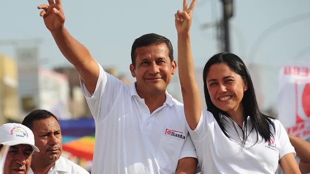 Nadine Heredia y Ollanta Humala. Foto: La Tercera