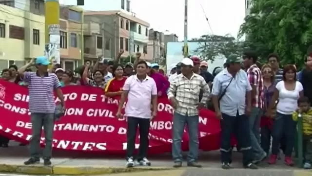 Caso Ancash: trabajadores de construcción exigieron liberación de sus dirigentes