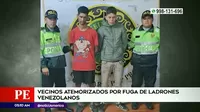 Los Olivos: Ladrones venezolanos escaparon de patrullero policial