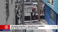 Los Olivos: Vecinos atrapan y golpean a ladrón que robó un celular