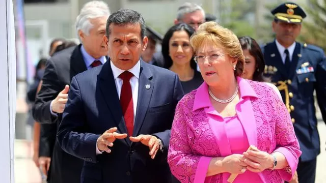 El presidente del Perú, Ollanta Humala, y la presidenta de Chile, Michelle Bachelet. Foto: Presidencia de la República