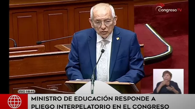 Óscar Becerra: Pleno del Congreso interpela al ministro de Educación
