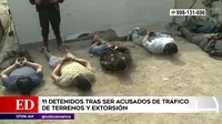 Pachacámac: Once detenidos tras ser acusados de tráfico de terrenos y extorsión