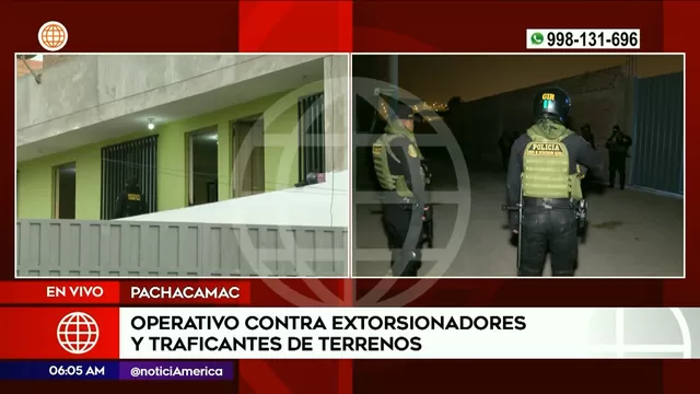 Pachacámac: Operativo contra extorsionadores y traficantes de terrenos