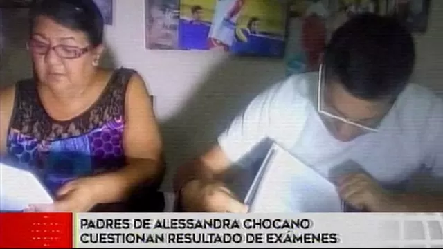 Padres de Alessandra Chocano cuestionan resultados de exámenes forenses