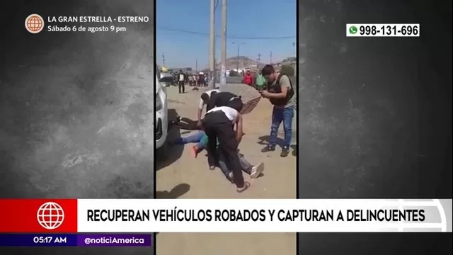 Panamericana Norte: Recuperan vehículos robados y capturan a delincuentes