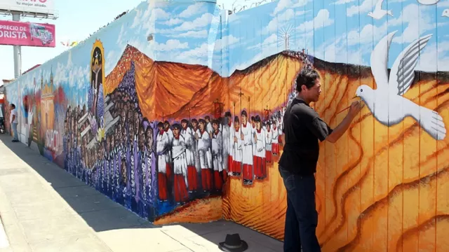 El mural se encuentra en Surco. Foto: Andina
