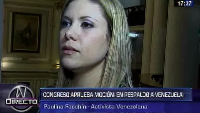 Paulina Facchín señaló que el Perú está en contra de Nicolás Maduro 