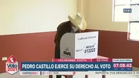 Pedro Castillo ejerció su voto: "Invoco a la tranquilidad del pueblo peruano"