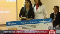Periodista de América Televisión ganó premio por reportaje sobre donación de órganos 