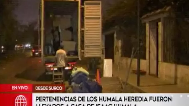 Pertenencias de los Humala Heredia llegaron a la casa del padre del expresidente