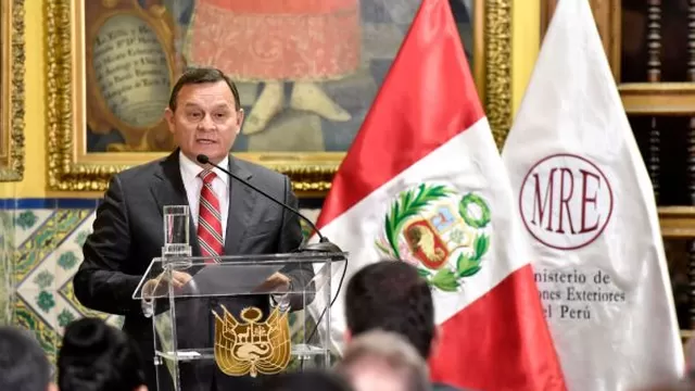Popolizio dio a conocer el respaldo del Perú a Guaidó. Foto: Ministerio de Relaciones Exteriores