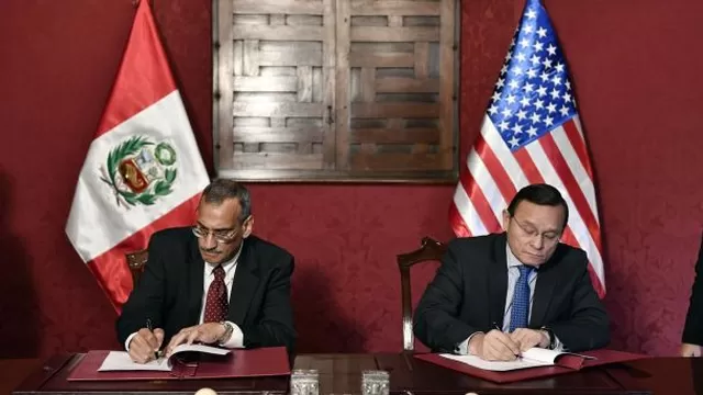 Perú y Estados Unidos suscribieron memorándum. Foto: Twitter