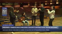 Peruanos y venezolanos ofrecerán concierto sinfónico en el Teatro Nacional