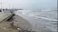 Borde costero en Pisco Playa dañado por fuerte oleaje