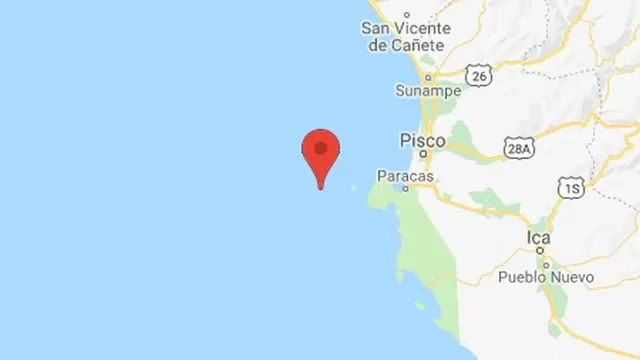 Un sismo de magnitud 4.9 se registró en la ciudad de Pisco en Ica