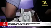 La PNP desmanteló a banda de falsificadores de billetes