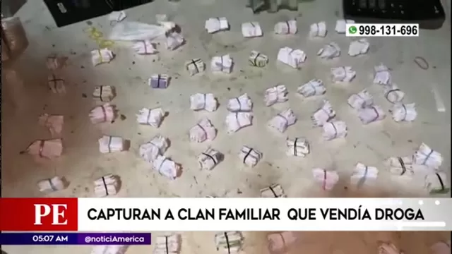 Policía capturó a clan familiar que vendía droga