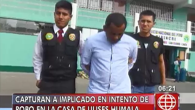 Policía capturó a implicado en el intento de robo a la casa de Ulises Humala