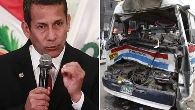 Presidente Humala anuncia medidas del Ejecutivo para evitar accidentes de tránsito
