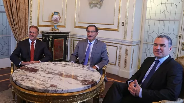 Vizcarra, Del Solar y Muñoz hablaron sobre temas de Lima. Foto: Twiter Presidencia
