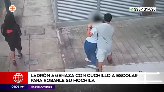 Pueblo Libre: Ladrón amenazó con un cuchillo a escolar para arrebatarle su mochila