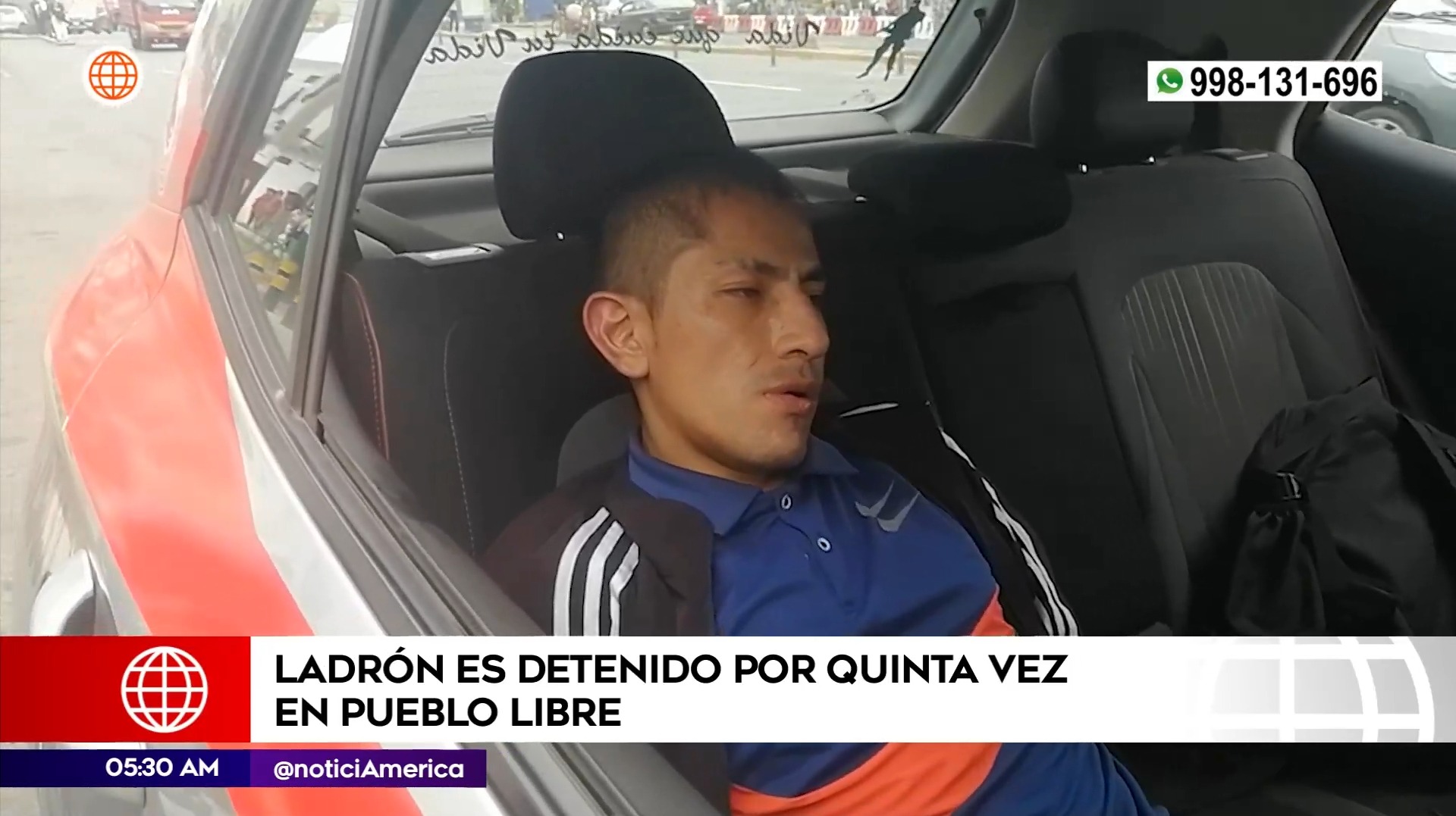 Ladrón detenido en Pueblo Libre. Foto: América Noticias
