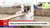 Puente Piedra: Municipalidad instala barandas de protección en estructura de puente