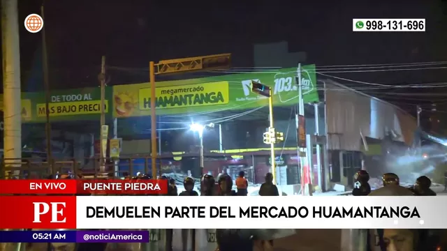 Puente Piedra: Municipalidad de Lima demuele parte del mercado Huamantanga