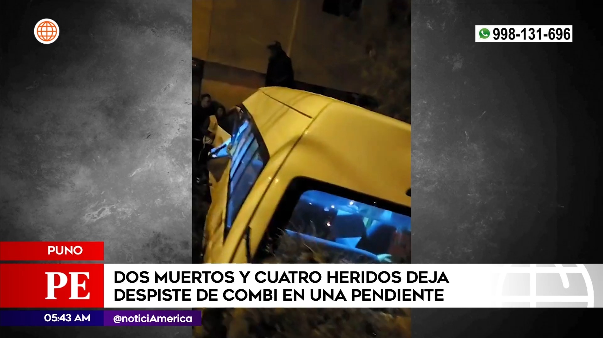 Accidente de tránsito en Puno. Foto: América Noticias