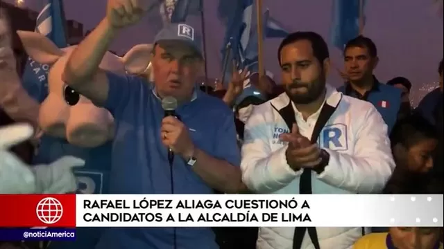 Rafael López Aliaga cuestionó a candidatos a la alcadía de Lima