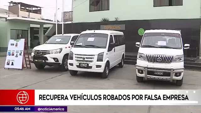 Recuperan vehículos robados por falsa empresa