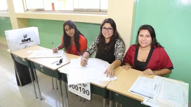 Miembros de mesa de las elecciones deberán cumplir los mismos roles en referéndum. Foto: Agencia Andina