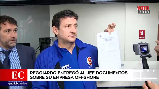 Reggiardo presentó ante el JEE documentación sobre empresa en Panamá