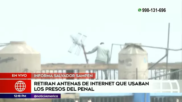 Retiran antenas ilegales de internet en penales Castro Castro y Lurigancho