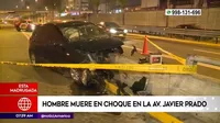 San Borja: Hombre falleció tras chocar su auto en la Av. Javier Prado